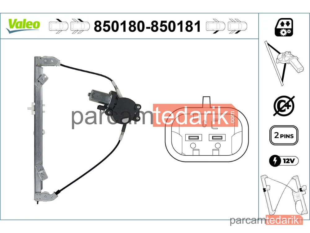 850180 | Cam Krikosu (Sol) — Fiat Panda